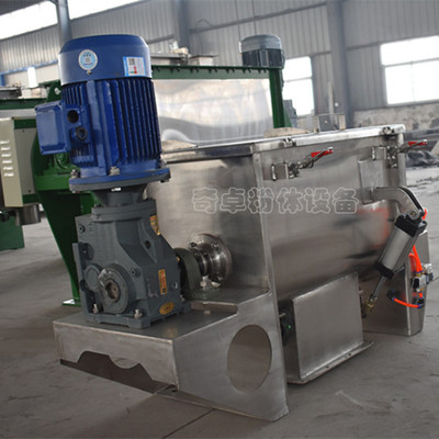 矿渣卧式螺带混合机 优质不锈钢混合设备解析